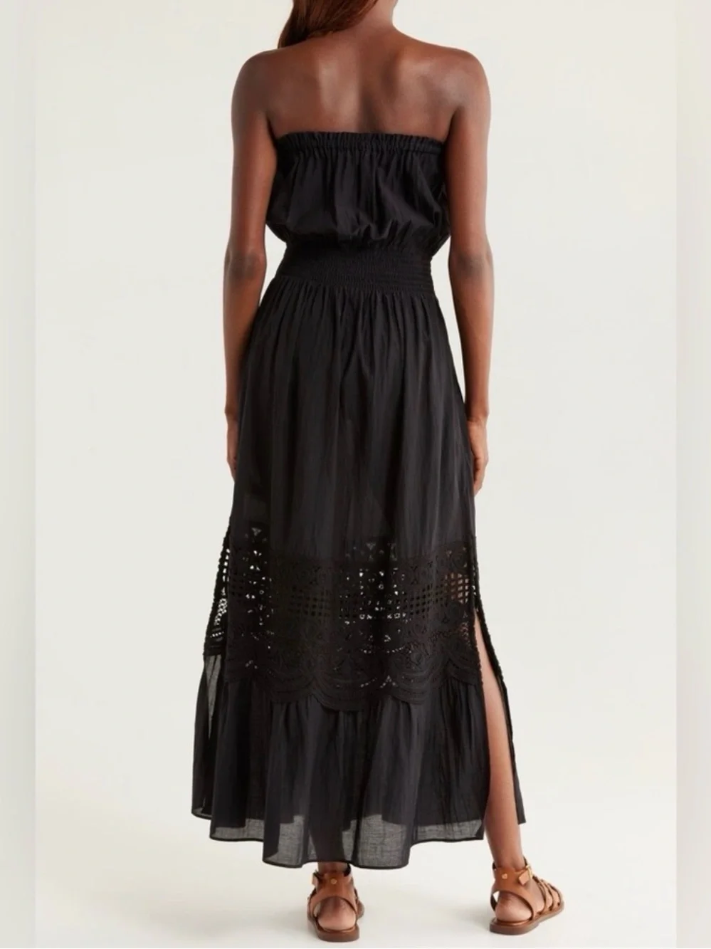 Ramy Brook Cambridge Lace Inset Strapless Dress - Picture 3 of 16